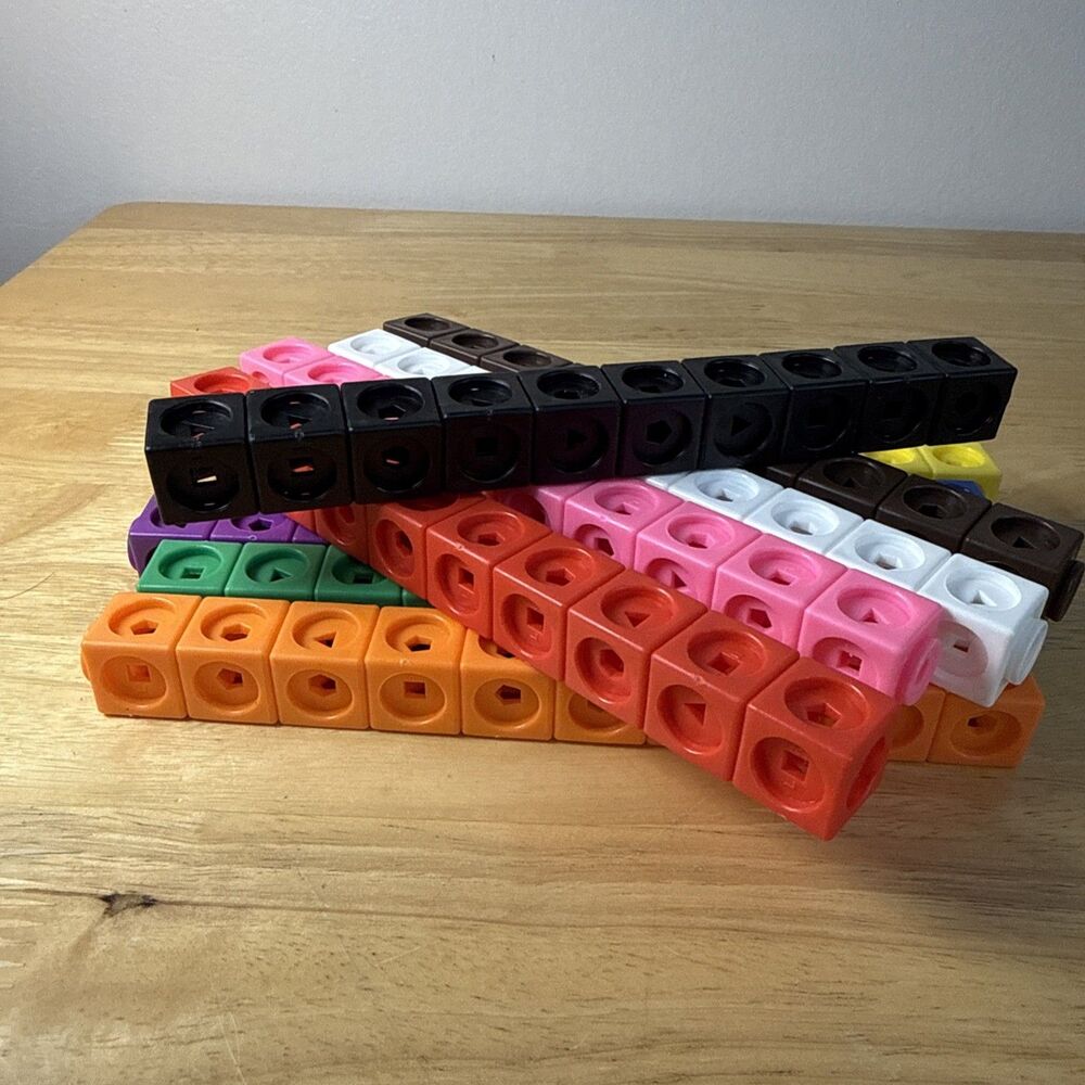 100 MathLink Cubes Set - Ages 5+ STEM Educational Toy for Creative Learning - Picture 4 of 7